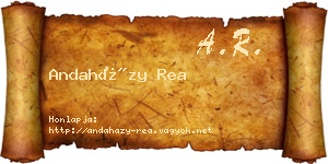 Andaházy Rea névjegykártya